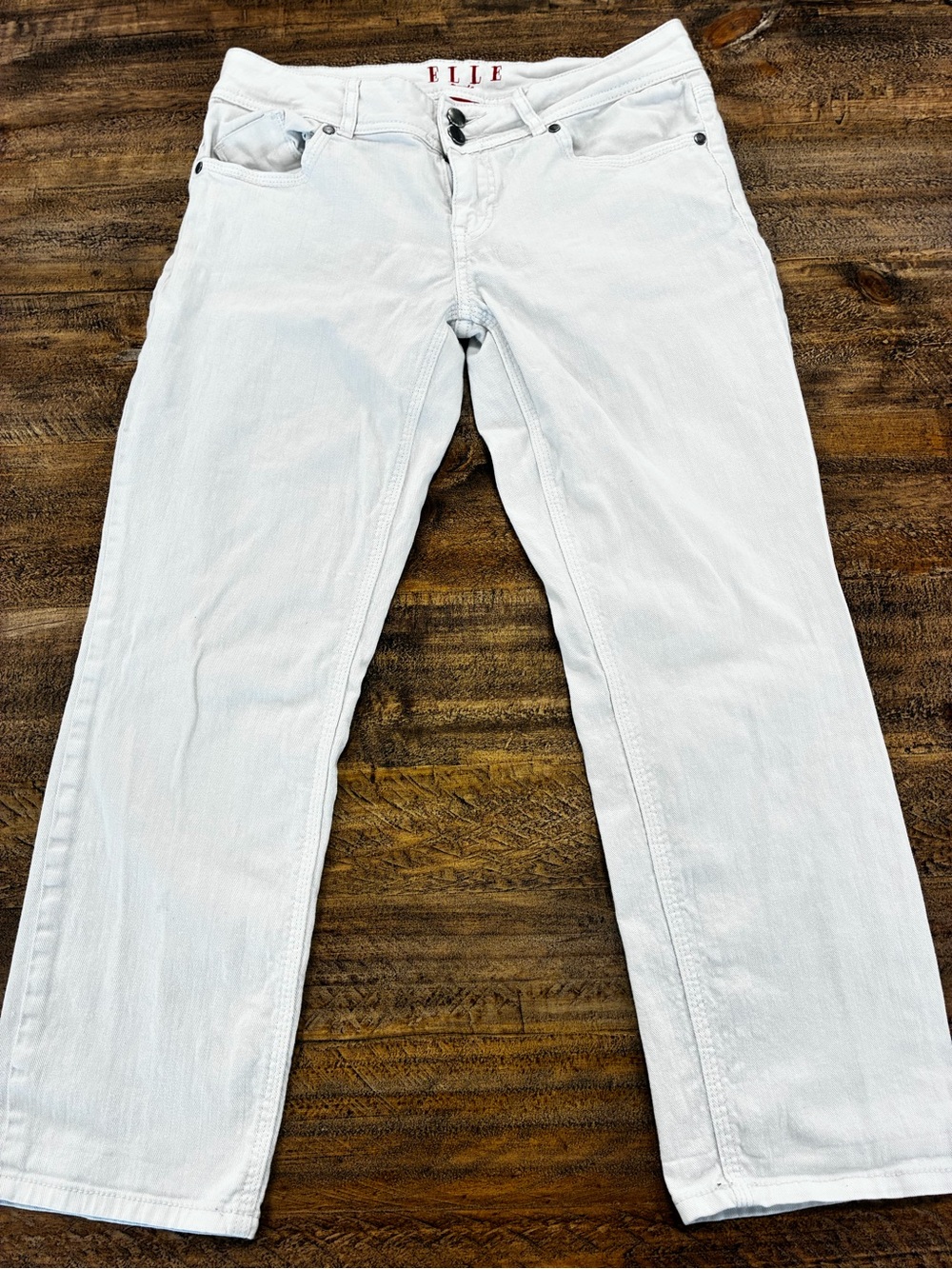 Elle Women's Straight-Leg Jeans in White